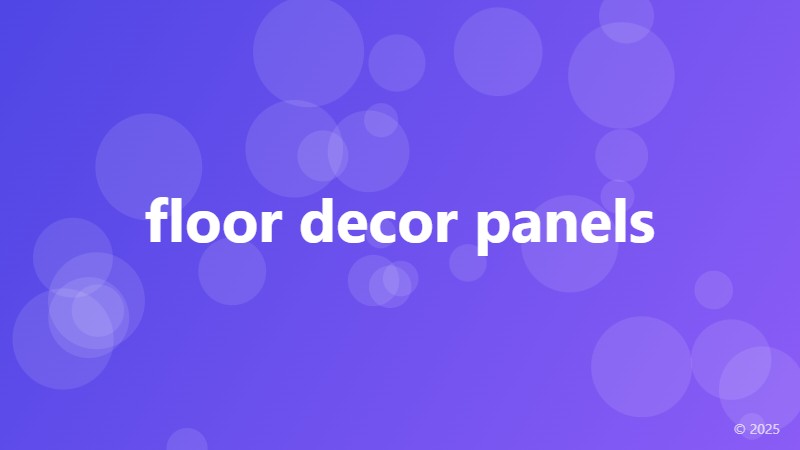 floor decor panels