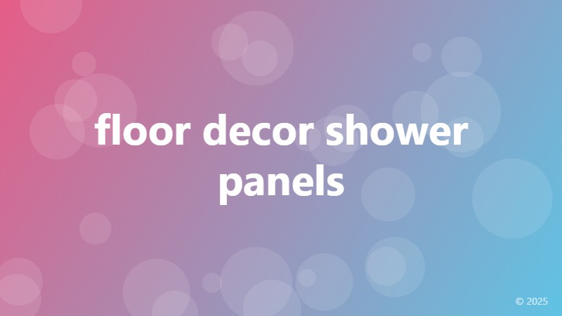 floor decor shower panels