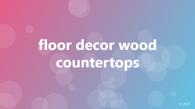floor decor wood countertops