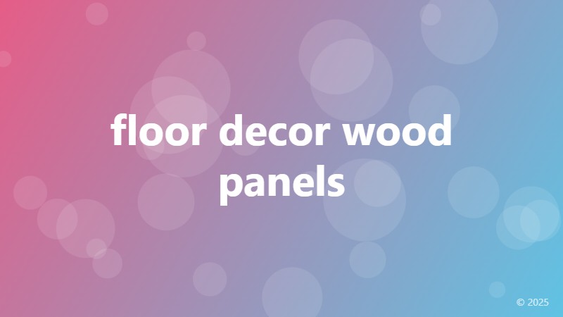 floor decor wood panels
