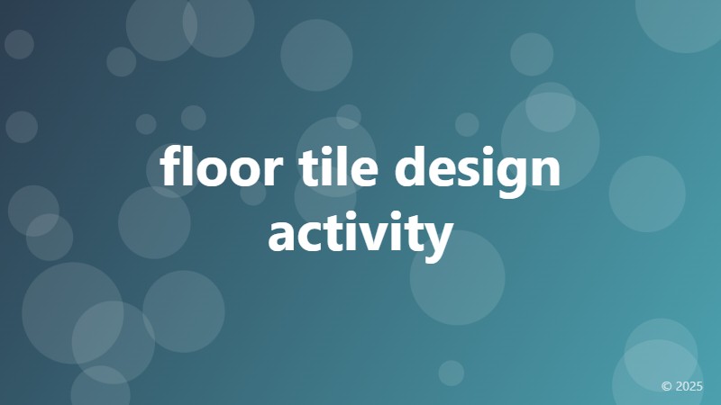 floor tile design activity