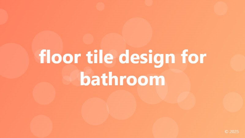 floor tile design for bathroom