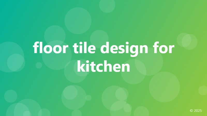 floor tile design for kitchen