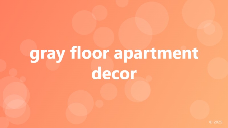 gray floor apartment decor