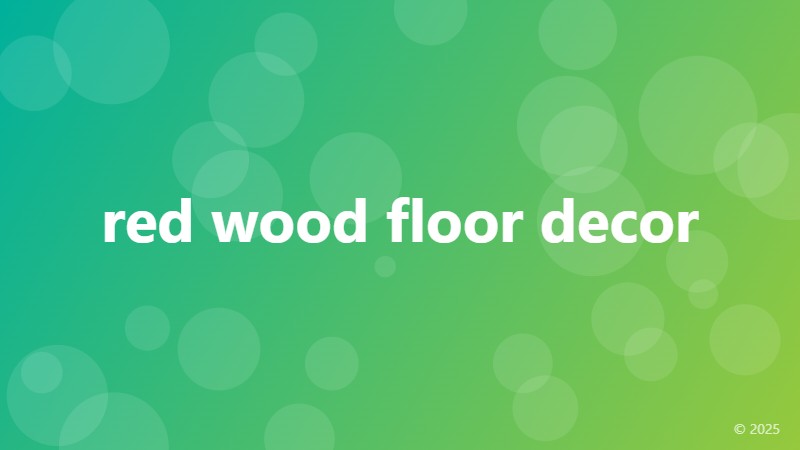 red wood floor decor