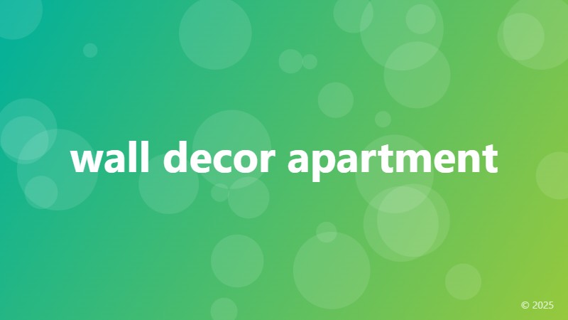 wall decor apartment