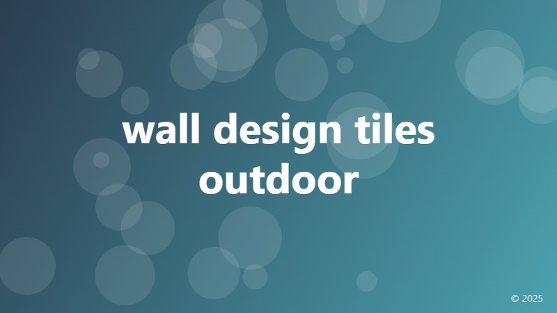 wall design tiles outdoor