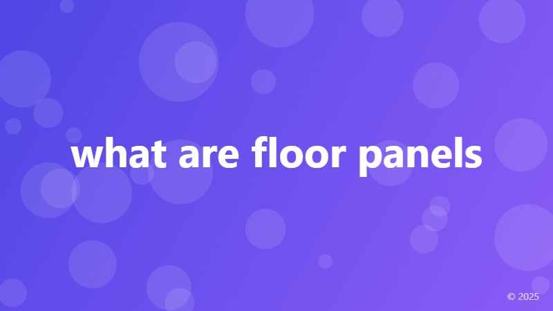 what are floor panels